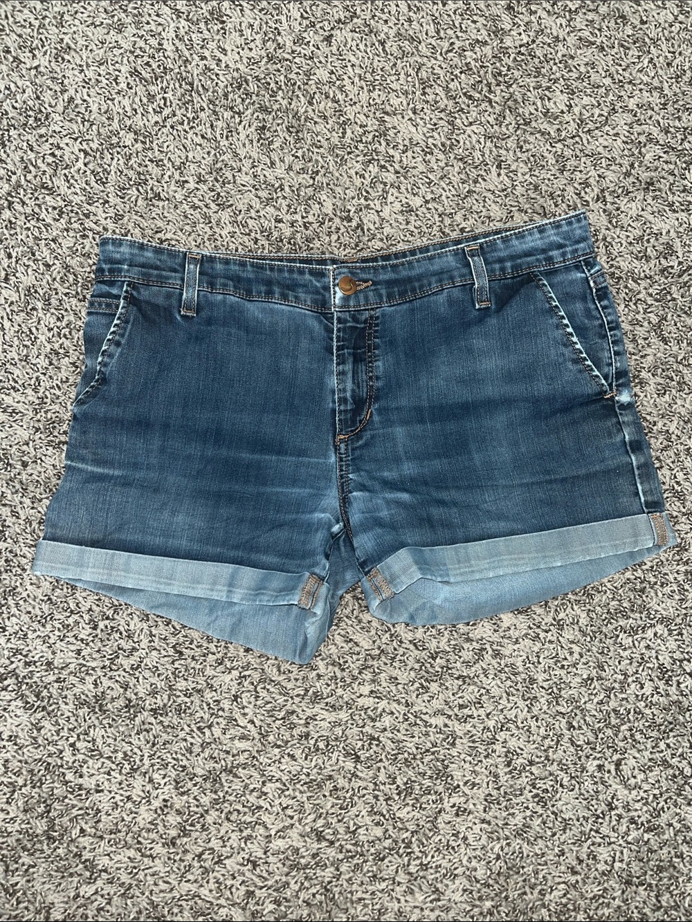 Joe's Jeans Blue Cuffed Ariel Distressed Mini Denim Shorts size 31